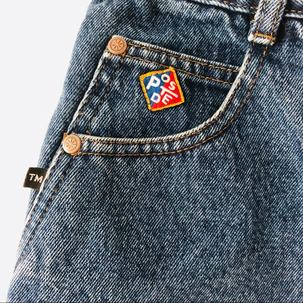 sold - VINTAGE 90s High Waisted Raw Hem Denim Mom Shorts - Picture 4 of 14